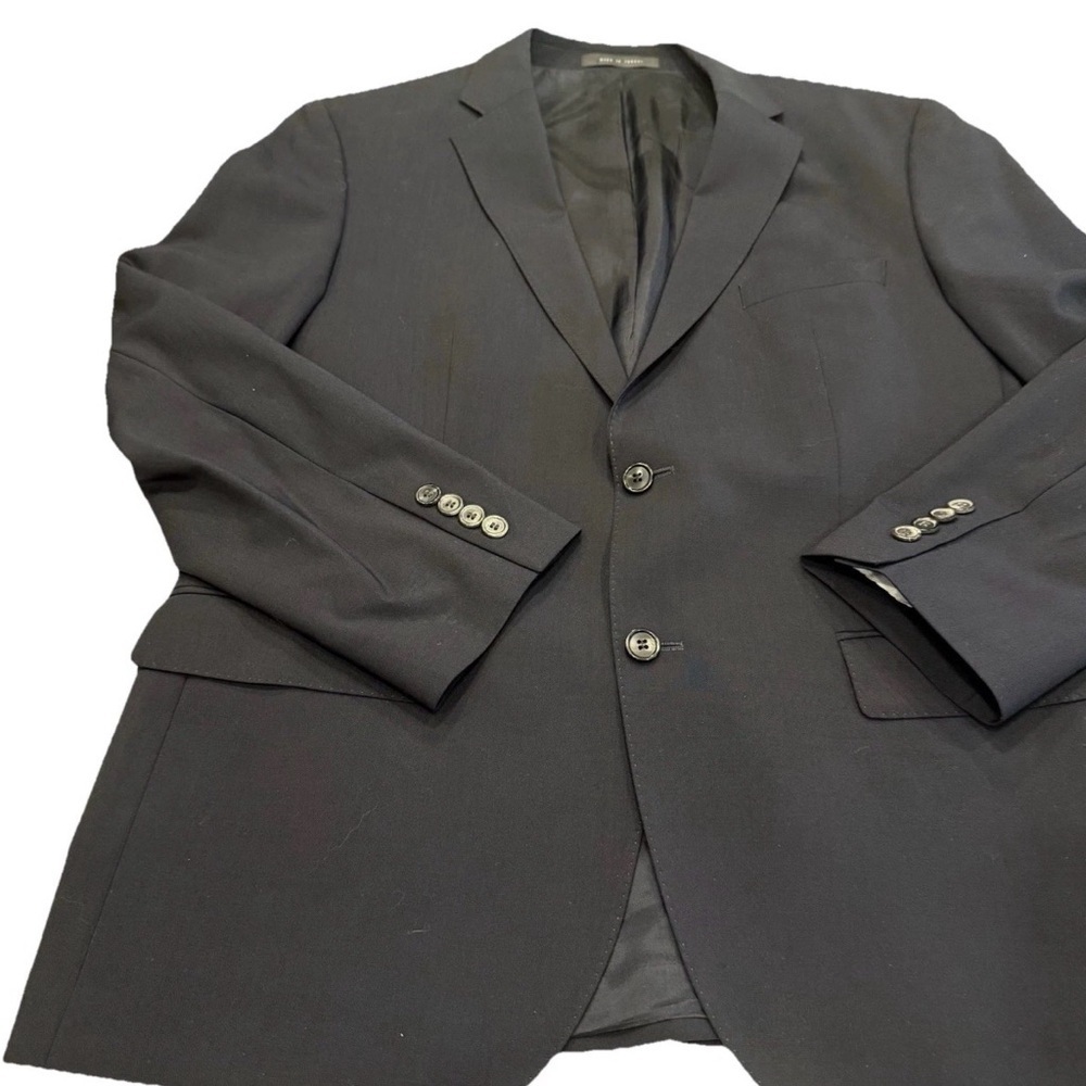 Hugo Boss Men’s Suit Jacket 42S Navy Blue Wool Stretch Single Breasted